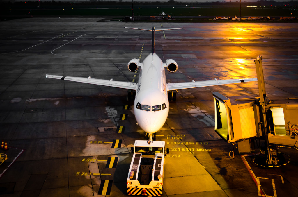 Departure Bremen Airport Flughafen Night Nacht