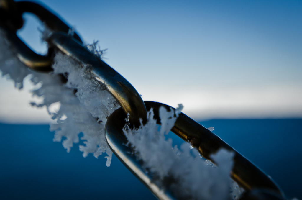 Harsh conditions RV Polarstern Fram Strait Arctic Arktis Ice Eis Chain Kette