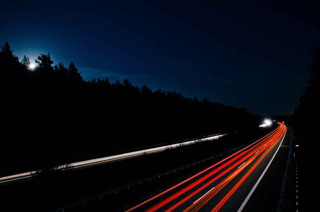 Lunar Traffic Moon Moonlight Mond Mondlicht Autobahn Night Nacht Time exposure Langzeitbelichtung Car Auto