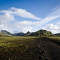 On the road Laugavegur Iceland Island
