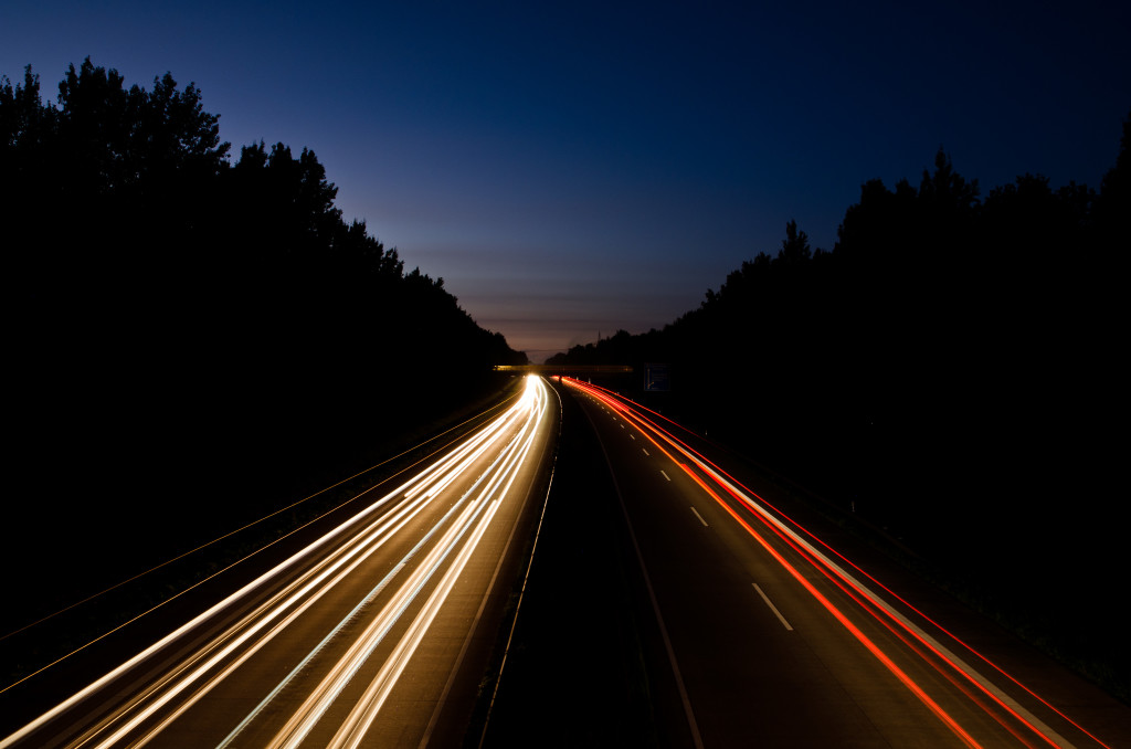 Speed Autobahn Night Nacht Time exposure Langzeitbelichtung Car Auto